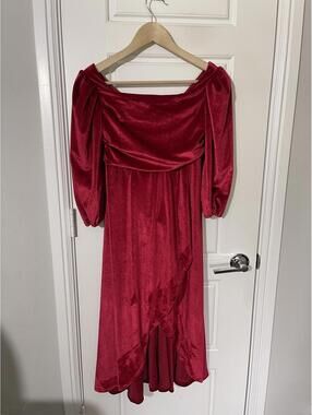 Girls Dress Kids Toddler Size 11 Red Velvet K114